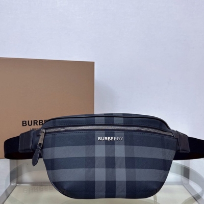 BURBERRY バーチバーン チェック ウエストバッグ メンズ 37.5×17×8cm