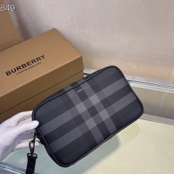 BURBERRY クラッチバッグ カーフレザー メンズ 26×16×6cm