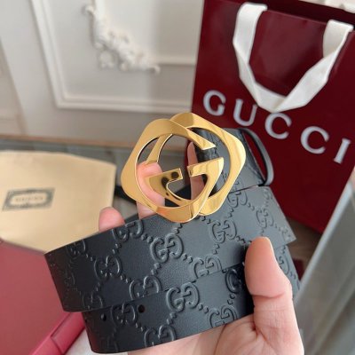 グッチ メンズ ベルト シグネチャー 3.8cm