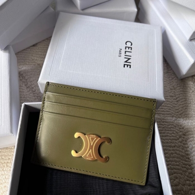 CELINE トリオンフ カードケース カーフレザー レディース 11×8cm