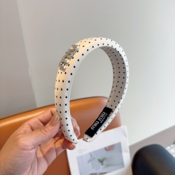 ミュウミュウ スタイル ヘアバンド ドット