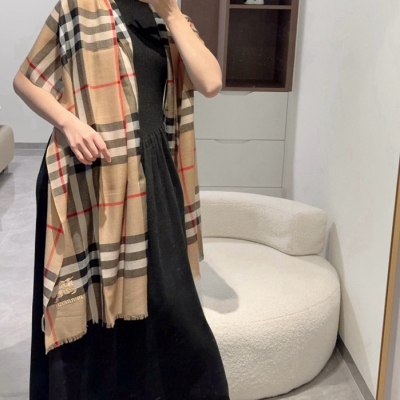 バーバリー プレミアムカシミヤストール 70x220cm