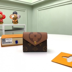 LOUIS VUITTON ゾエ ウォレット モノグラム キャンバス レディース 9.5×7.5×3cm