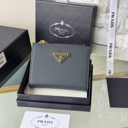 PRADA 二つ折り財布 サフィアーノレザー メンズ 10×9×2cm