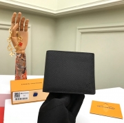 LOUIS VUITTON アメリゴ ウォレット クロスグレインレザー メンズ 11.5×9.5cm