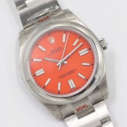 ROLEX 124300 オイスターパーペチュアル 41mm コーラルレッド 日本発売