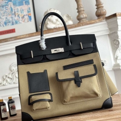 HERMES HAC 40 カーゴ キャンバス×スウィフト メンズ 40×30×15cm