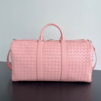 BOTTEGA VENETA イントレチャート レザー トラベルバッグ メンズ 55×29×24cm