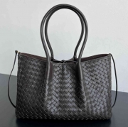 BV トートバッグ レザー ハンドバッグ 編み込み 34×20×14cm