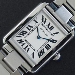 CARTIER タンクアングレーズ クォーツ搭載