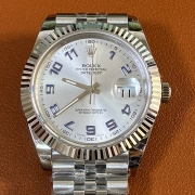 ROLEX 116334 デイトジャスト 41mm シルバーブルー アラビア 3235