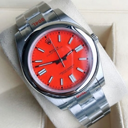 ROLEX 124300 オイスターパーペチュアル 41mm コーラルレッド 自動巻き