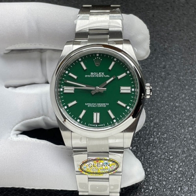 ROLEX 124300 41mm グリーン 国内大人気