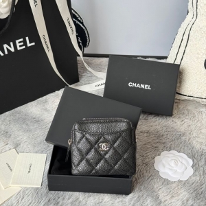 CHANEL コインパース カーフレザー レディース 11×9.5×1.5cm