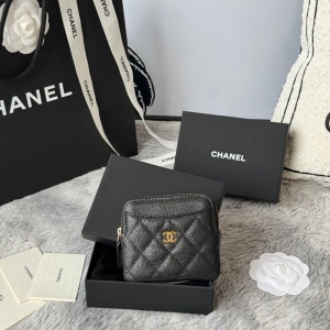 CHANEL コインパース カーフレザー レディース 11×9.5×1.5cm