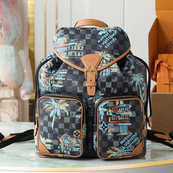 Louis Vuitton モンソリー カルゴ リュック モノグラム ブラウン N40755 サイズ:40x34x17cm Louis Vuitton モンソリー カルゴ リュック モノグラム ブラウン N40755 サイズ:40x34x17cm