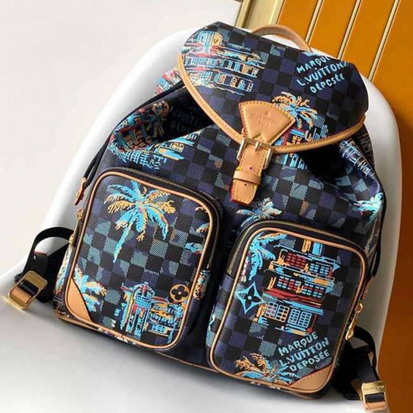 Louis Vuitton モンソリー カルゴ リュック モノグラム ブラウン M40755 サイズ:40x34x17cm Louis Vuitton モンソリー カルゴ リュック モノグラム ブラウン M40755 サイズ:40x34x17cm