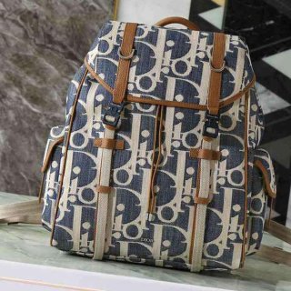 Dior ディオールヒットザロード フラップ リュック オブリーク ブルー 1HTBA205 サイズ:43x43x18cm