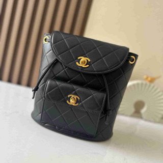 Chanel ヴィンテージ リュック ラムレザー ブラック A2210 サイズ:21x20.5x10cm