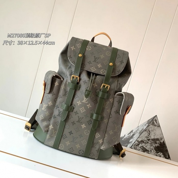 Louis Vuitton クリストファー MM リュック カモフラージュ カーキ M27080 サイズ:44x38x12.5cm Louis Vuitton クリストファー MM リュック カモフラージュ カーキ M27080 サイズ:44x38x12.5cm