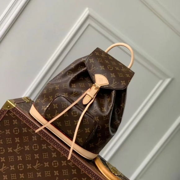 Louis Vuitton モンソリー ミニリュック モノグラム ブラウン M11198 サイズ:30x28x18cm Louis Vuitton モンソリー ミニリュック モノグラム ブラウン M11198 サイズ:30x28x18cm
