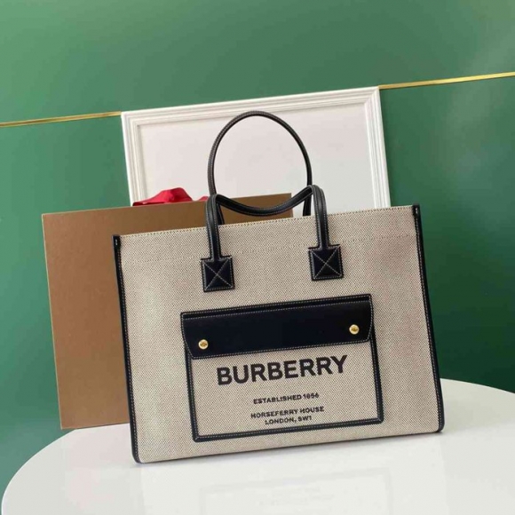 BURBERRY キャンバス プリント ショルダーバッグ トート 40x30x16cm サイズ:40x30x16cm BURBERRY キャンバス プリント ショルダーバッグ トート 40x30x16cm サイズ:40x30x16cm