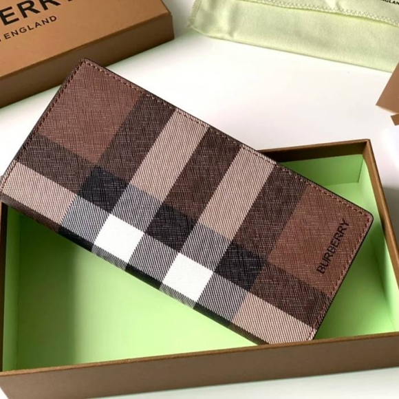 BURBERRY ヴィンテージチェックエコキャンバス長財布 サイズ:19x10x2.5cm BURBERRY ヴィンテージチェックエコキャンバス長財布 サイズ:19x10x2.5cm