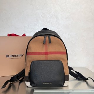 BURBERRY 8911 キャンバスチェックリュック サイズ:40x30cm BURBERRY 8911 キャンバスチェックリュック サイズ:40x30cm
