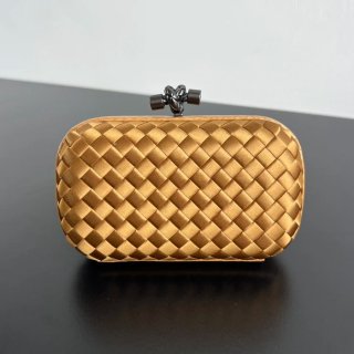 BOTTEGA VENETA BV 8651 ノット イブニングバッグ シルク編み蛇皮トリム 16x10cm サイズ:16x10cm BOTTEGA VENETA BV 8651 ノット イブニングバッグ シルク編み蛇皮トリム 16x10cm サイズ:16x10cm