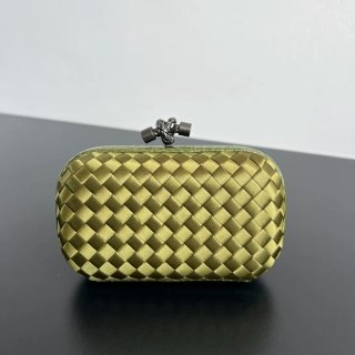BOTTEGA VENETA BV 8651 ノット イブニングバッグ シルク編み蛇皮トリム 16x10cm サイズ:16x10cm