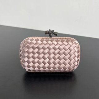 BOTTEGA VENETA BV 8651 ノット イブニングバッグ シルク編み蛇皮トリム 16x10cm サイズ:16x10cm