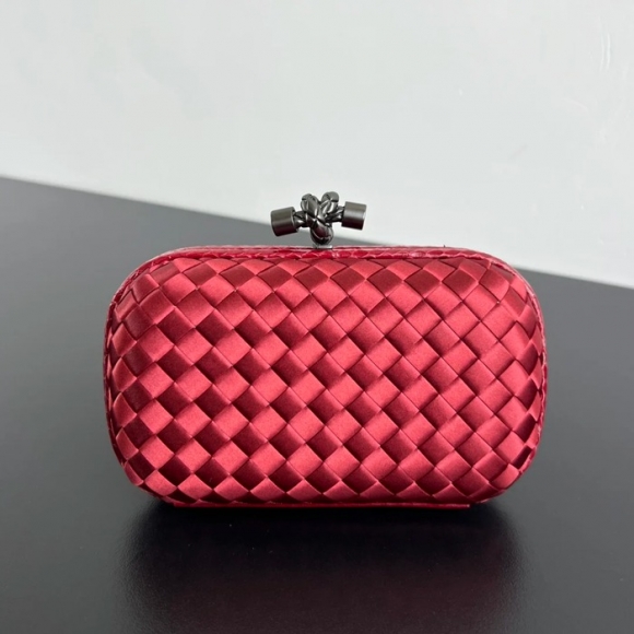 BOTTEGA VENETA BV 8651 ノット イブニングバッグ シルク編み蛇皮トリム 16x10cm サイズ:16x10cm BOTTEGA VENETA BV 8651 ノット イブニングバッグ シルク編み蛇皮トリム 16x10cm サイズ:16x10cm