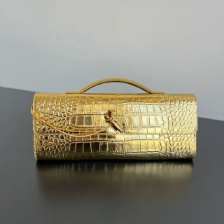 BOTTEGA VENETA BV 741511 クラッチバッグ ワニ紋羊革 31x13cm サイズ:31x13cm