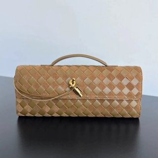 BOTTEGA VENETA BV 741511 クラッチバッグ 鹿皮絨×編み羊革 31x13cm サイズ:31x13cm