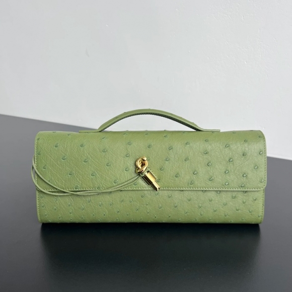 BOTTEGA VENETA BV 805241 アンディアーモ クラッチバッグ ダチョウ革 31x13cm サイズ:31x13cm