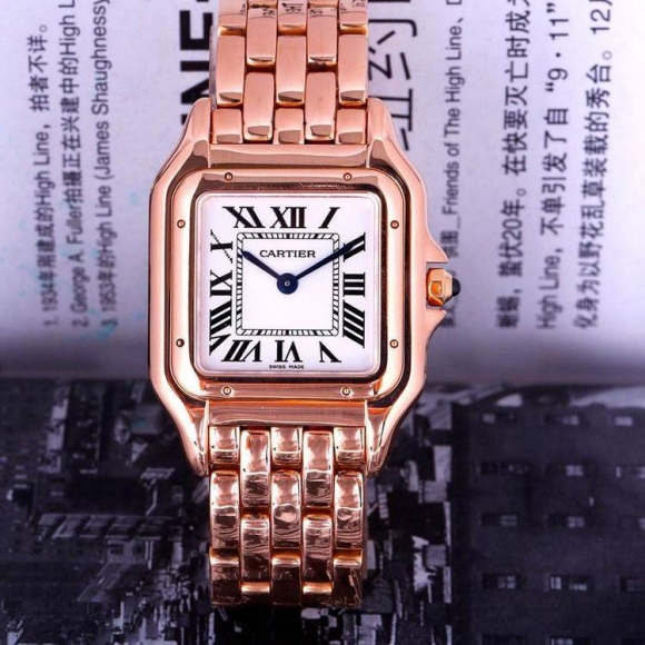 CARTIER WGPN0007 パンテール ドゥ カルティエ MM クォーツ シルバー ピンクゴールド CARTIER WGPN0007 パンテール ドゥ カルティエ MM クォーツ シルバー ピンクゴールド