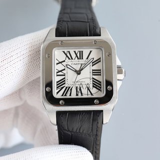 CARTIER W20106X8 サントス クロコダイルストラップ 良質 CARTIER W20106X8 サントス クロコダイルストラップ 良質