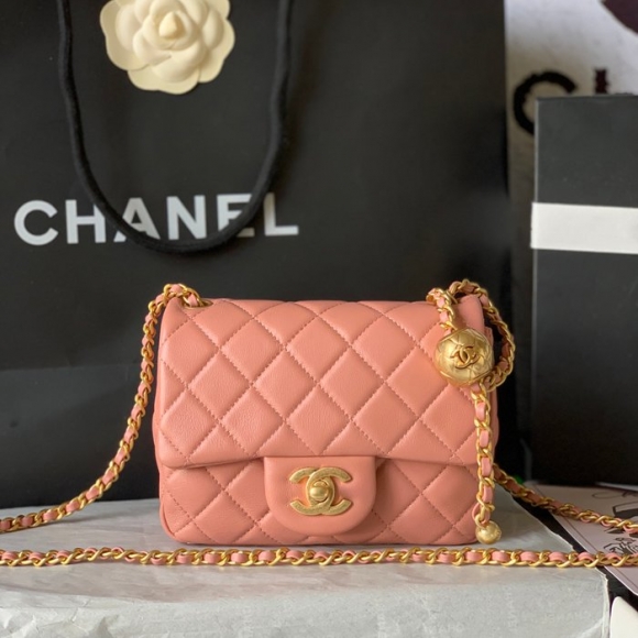 CHANEL AS1786 ラムレザー ゴールド ショルダーバッグ ファッショナブル 18×13×7cm サイズ:18×13×7cm CHANEL AS1786 ラムレザー ゴールド ショルダーバッグ ファッショナブル 18×13×7cm サイズ:18×13×7cm