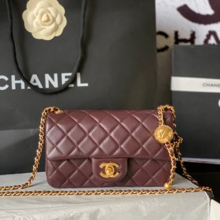 CHANEL AS1787 ラムレザー ゴールド ショルダーバッグ ファッショナブル 20×13×7cm サイズ:20×13×7cm CHANEL AS1787 ラムレザー ゴールド ショルダーバッグ ファッショナブル 20×13×7cm サイズ:20×13×7cm