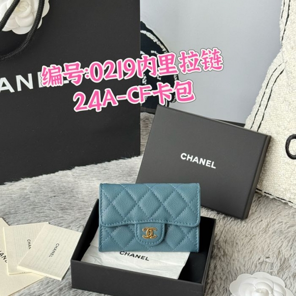 CHANEL 0219 CFカードケース カヴィア粒革 サイズ:11x8.5cm CHANEL 0219 CFカードケース カヴィア粒革 サイズ:11x8.5cm
