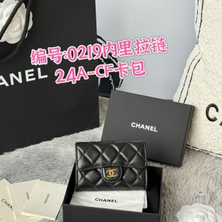 CHANEL 0219 CFカードケース カヴィア粒革 サイズ:11x8.5cm