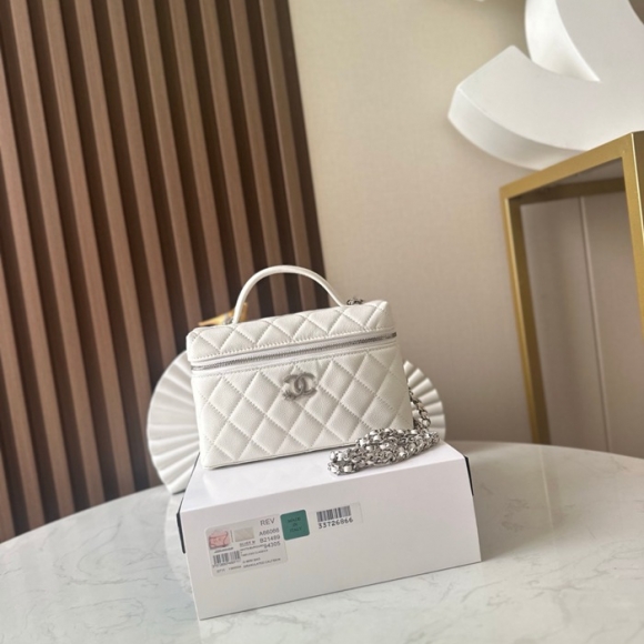 CHANEL 66066 カーフレザー 荔枝紋 ブラック×ホワイト×ゴールド 弁当箱バッグ クラシック 19×14×5cm サイズ:19×14×5cm CHANEL 66066 カーフレザー 荔枝紋 ブラック×ホワイト×ゴールド 弁当箱バッグ クラシック 19×14×5cm サイズ:19×14×5cm