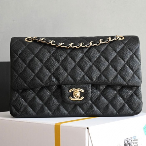 CHANEL 1112 ブラック×ホワイト×ゴールド クラシック 25.5×15.5×6.5cm サイズ:25.5×15.5×6.5cm CHANEL 1112 ブラック×ホワイト×ゴールド クラシック 25.5×15.5×6.5cm サイズ:25.5×15.5×6.5cm