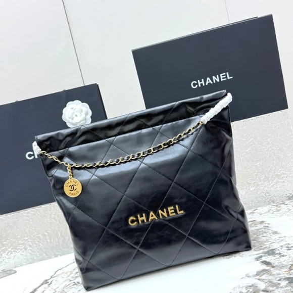 CHANEL AS3261 カーフレザー グレンチェック ゴールド 斜め掛けバッグ クラシック 中 42×36×8cm サイズ:42×36×8cm