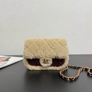 CHANEL 99411 ブラウン 斜め掛けバッグ 大容量 小 23.5×16×7.5cm サイズ:23.5×16×7.5cm