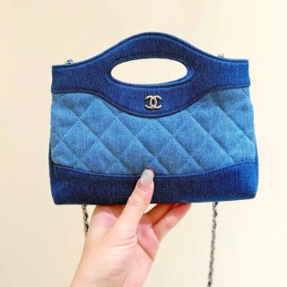 CHANEL デニム 斜め掛けバッグ クラシック ヴィンテージ 20.5×17×3.5cm サイズ:20.5×17×3.5cm