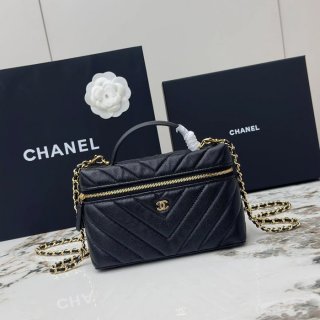 CHANEL AP5212 カーフレザー ボール紋 ゴールド 斜め掛けバッグ クラシック 19.5×17×5cm サイズ:19.5×17×5cm