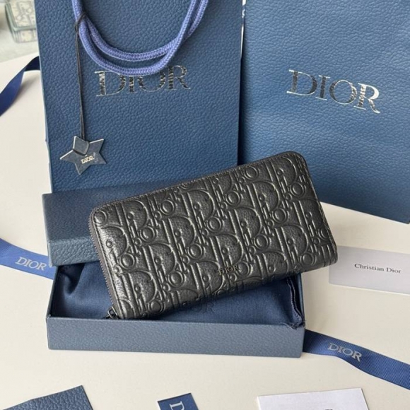 DIOR 2ADBC315YKK プレス長財布 ジッピー 黒粒面牛皮 サイズ:19.8x11cm DIOR 2ADBC315YKK プレス長財布 ジッピー 黒粒面牛皮 サイズ:19.8x11cm