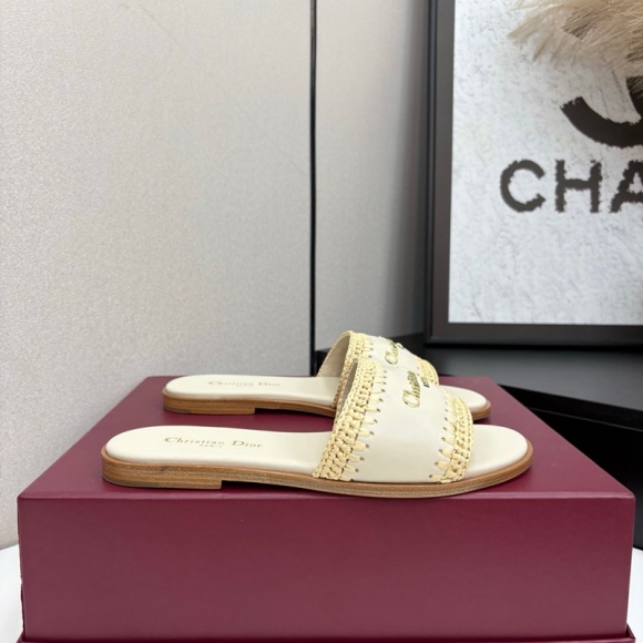 【DIOR】2026DWAYスリッポンレザーサンダルレディース 【DIOR】2026DWAYスリッポンレザーサンダルレディース