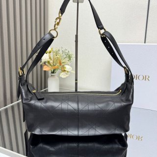 DIOR 2417 カーフレザー、レザー グレンチェック、レター ブラック、ゴールド、ベージュ 斜め掛けバッグ、ショルダーバッグ、ハンドバッグ 大 中 サイズ:33x16x15cm